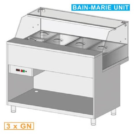 Diamond Gekoelde uitstaltoonbank en & gn, lage ruit , statisch, zonder reserve | MB13X