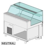 Diamond Vitrine toonbank neutraal x bakkerij en & gn, laag glas