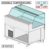 Diamond Gekoelde & verwarmde vitrine toonbank en & gn, laag glas, statisch, zonder reserve Diamond Gekoelde & verwarmde vitrine toonbank en & gn, laag glas, statisch, zonder reserve