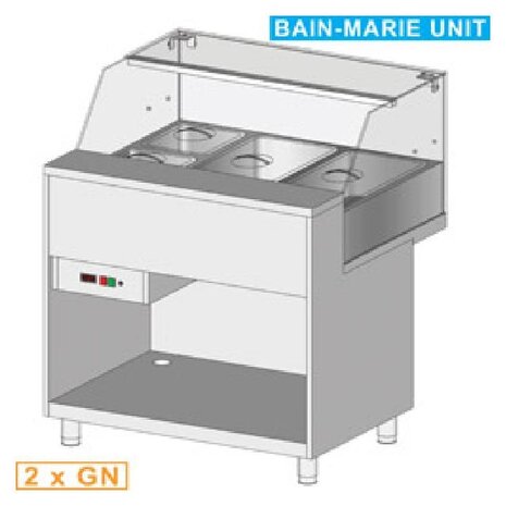 Diamond Gekoelde uitstaltoonbank en & gn, lage ruit , statisch, zonder reserve | MB10X