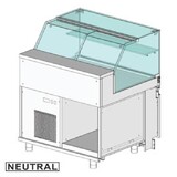 Diamond Vitrine toonbank neutraal x bakkerij en & gn, laag glas