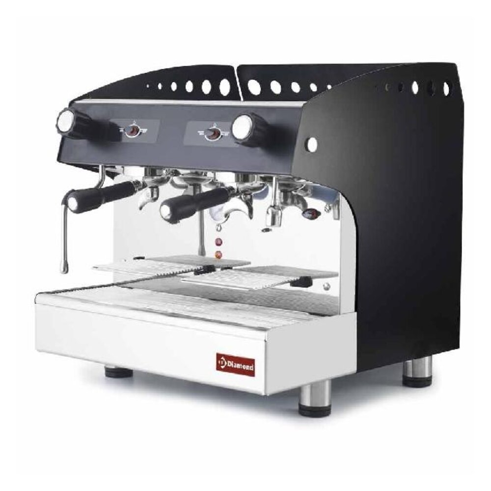 Diamond Espresso apparaat 2 groepen, automatisch - zwart | COMPACT/2EB