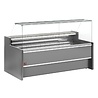 Diamond Geventileerde gekoelde vitrinetoonbank- met recht frontglas 90° met reserve - grijs | FC25/G8-VR2 Diamond Geventileerde gekoelde vitrinetoonbank- met recht frontglas 90° met reserve - grijs | FC25/G8-VR2