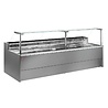 Diamond Geventileerde gekoelde vitrinetoonbank- met recht frontglas 90° met reserve - grijs | VZ25/G8-VR2 Diamond Geventileerde gekoelde vitrinetoonbank- met recht frontglas 90° met reserve - grijs | VZ25/G8-VR2