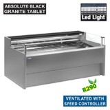 Diamond Gekoelde toonbank met glas self-service, geventileerd, , met reserve - grijs Diamond Gekoelde toonbank met glas self-service, geventileerd, , met reserve - grijs