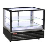 Diamond Warmte vitrine en of gn, geventileerd, 2 niveaus, zwart