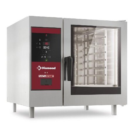 Diamond Electrische oven directe stoom en convectie, 6x gn 1 1+cleaning | SDE/XC-06-230V/3-