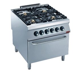 Diamond Gasfornuis 4 branders, elektrische oven gn 2 1-