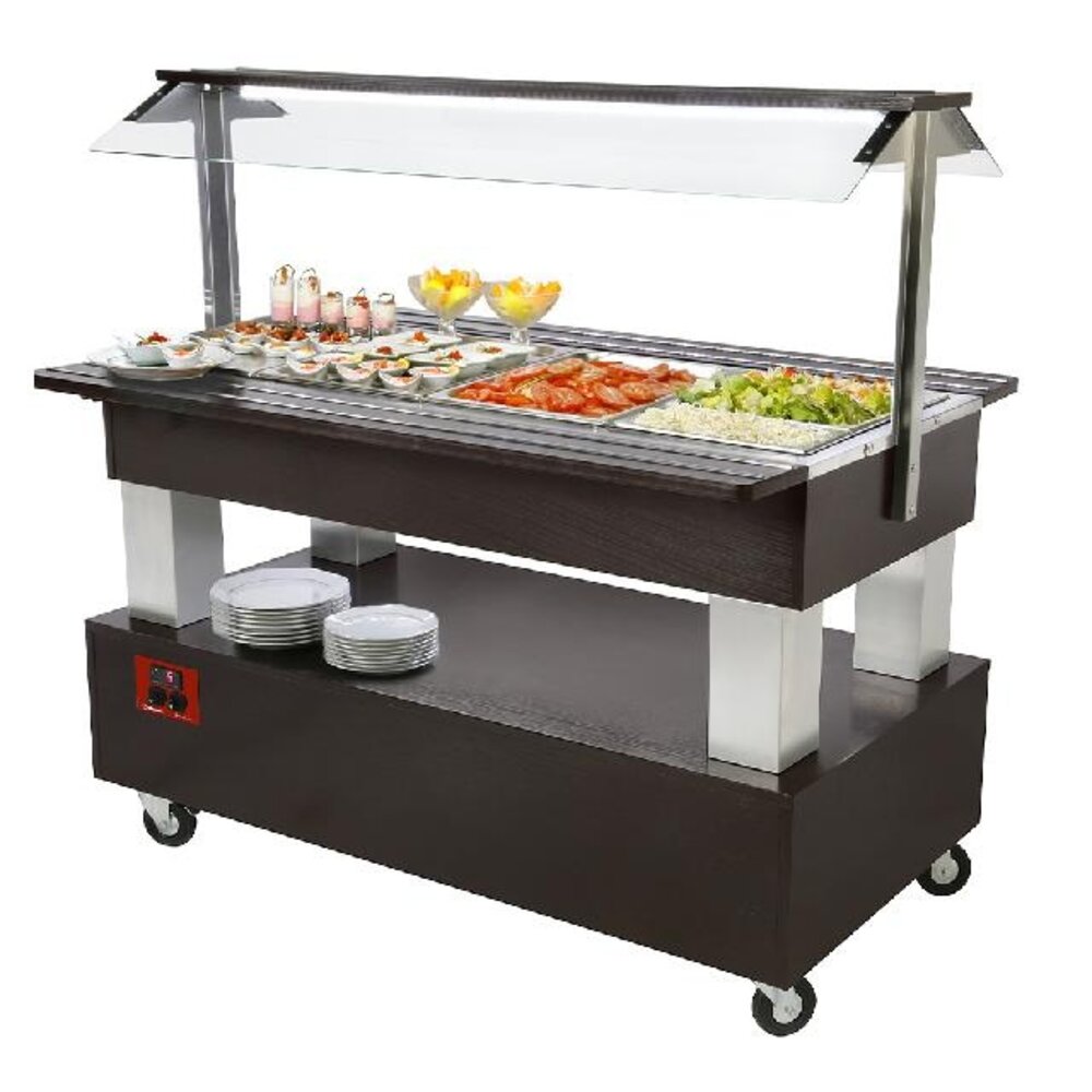 Diamond Buffet - salad bar, gekoeld, 4x gn 1 1-150 (wengé hout) | BSB/4N-B1-R2 Diamond Buffet - salad bar, gekoeld, 4x gn 1 1-150 (wengé hout) | BSB/4N-B1-R2