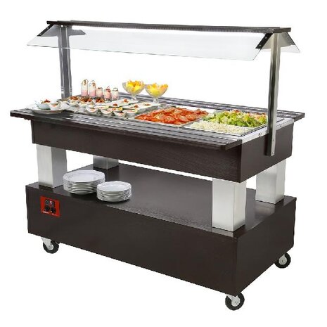 Diamond Buffet - salad bar, gekoeld, 4x gn 1 1-150 (wengé hout) | BSB/4N-B1-R2 Diamond Buffet - salad bar, gekoeld, 4x gn 1 1-150 (wengé hout) | BSB/4N-B1-R2