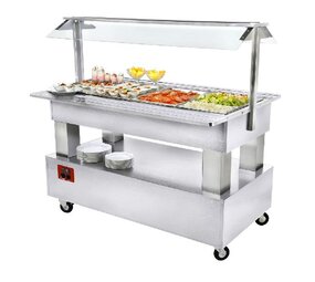 Diamond Buffet - salad bar, gekoeld, 4x gn 1 1-150 (wit hout) Diamond Buffet - salad bar, gekoeld, 4x gn 1 1-150 (wit hout)