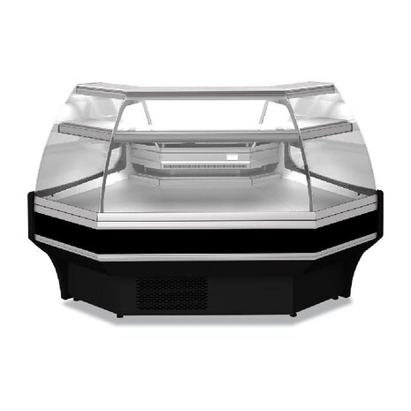 Diamond Open hoek 90°, geventileerd, laag glas, 3 zijden – zwart | ATL/C93-RB-B5 Diamond Open hoek 90°, geventileerd, laag glas, 3 zijden – zwart | ATL/C93-RB-B5