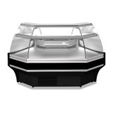 Diamond Open hoek 90°, geventileerd, 3 zijden – zwart