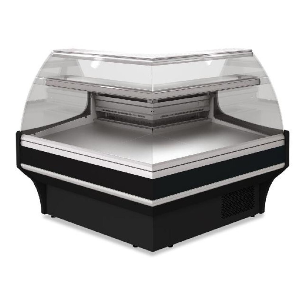 Diamond Open hoek 90°, geventileerd, laag glas – zwart | ATL/C9-RB-B5