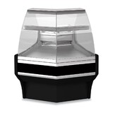 Diamond Open hoek 45°, neutraal, patisserie glas – zwart