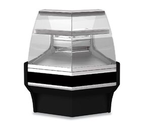 Diamond Open hoek 45°, neutraal, patisserie glas – zwart Diamond Open hoek 45°, neutraal, patisserie glas – zwart