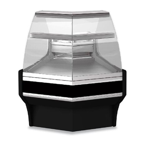 Diamond Open hoek 45°, neutraal, patisserie glas – zwart | ATL/C4-NP-B5 Diamond Open hoek 45°, neutraal, patisserie glas – zwart | ATL/C4-NP-B5