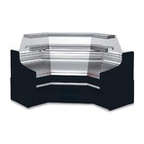 Diamond Gesloten hoek 90°, geventileerd, patisserie glas, 3 zijden – zwart