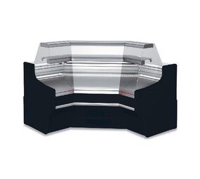 Diamond Gesloten hoek 90°, geventileerd, laag glas, 3 zijden – zwart Diamond Gesloten hoek 90°, geventileerd, laag glas, 3 zijden – zwart