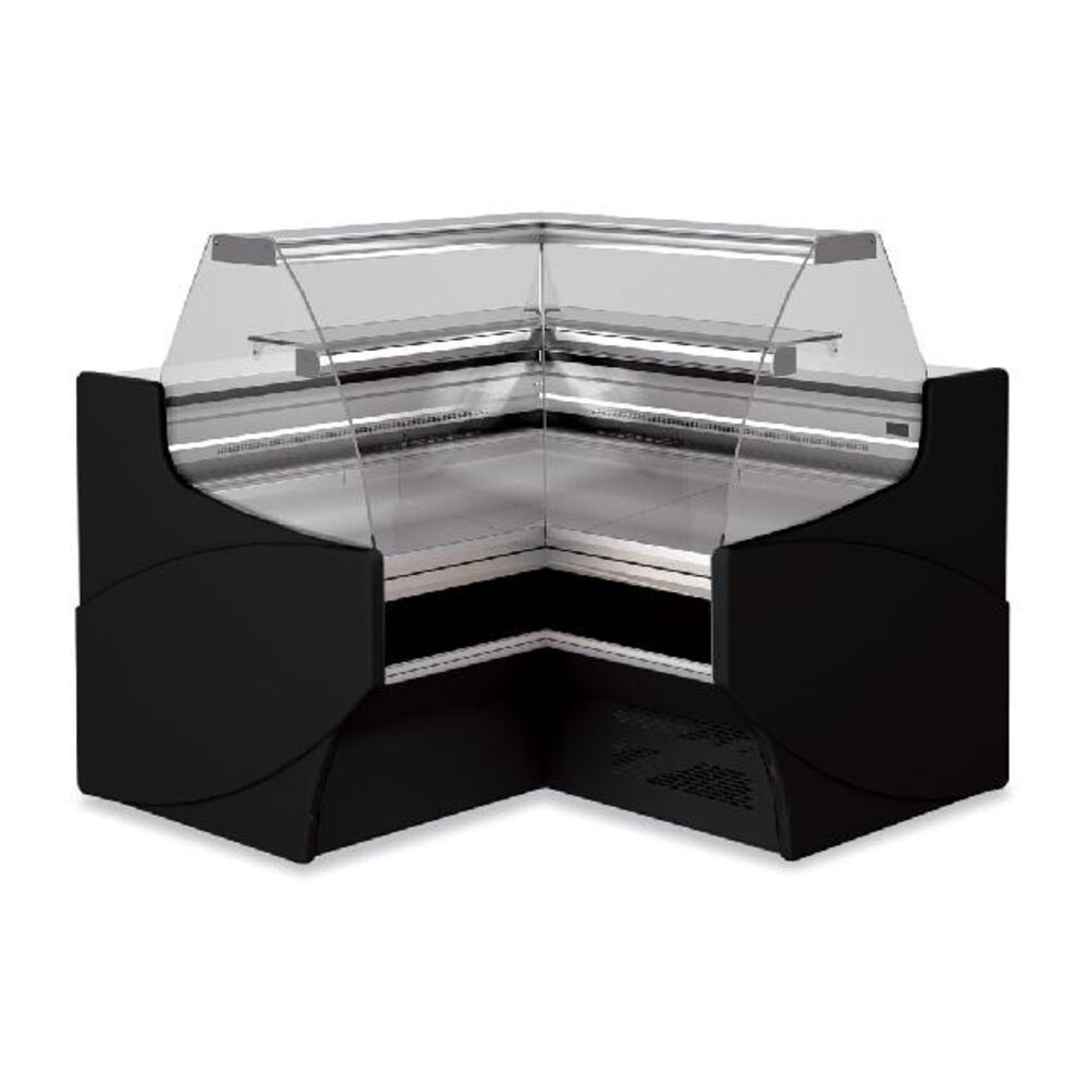 Diamond Gesloten hoek 90°, geventileerd, patisserie glas – zwart | ATL/A9-RP-B5 Diamond Gesloten hoek 90°, geventileerd, patisserie glas – zwart | ATL/A9-RP-B5