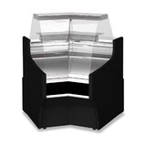 Diamond Gesloten hoek 45°, geventileerd, patisserie glas – zwart