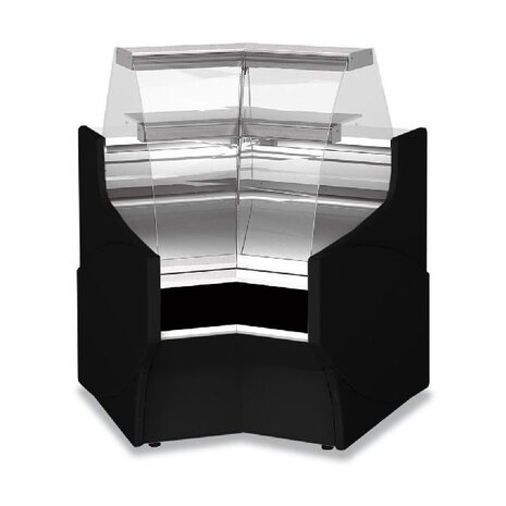 Diamond Gesloten hoek 45°, geventileerd, patisserie glas – zwart | ATL/A4-NP-B5 Diamond Gesloten hoek 45°, geventileerd, patisserie glas – zwart | ATL/A4-NP-B5