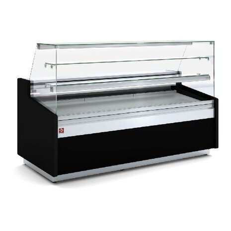 Diamond Geventileerde vitrinetoonbank, patisserie glas, met reserve – zwart | ATL/30-PV-B5 Diamond Geventileerde vitrinetoonbank, patisserie glas, met reserve – zwart | ATL/30-PV-B5