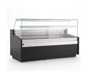 Diamond Neutrale vitrinetoonbank, met neutrale reserve – zwart Diamond Neutrale vitrinetoonbank, met neutrale reserve – zwart