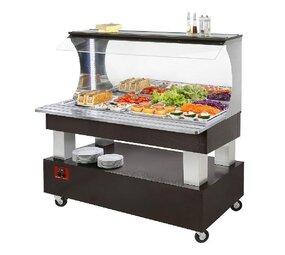 Diamond Buffet - wandsalad bar, gekoeld, 4x gn 1 1-150 (wengé hout) Diamond Buffet - wandsalad bar, gekoeld, 4x gn 1 1-150 (wengé hout)