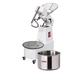 Diamond Spiraalkneder 33 liters kantelbare kop, verwijderbare kuip, 2 snelheden, - automatisch, digitaal, op wielen