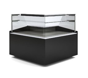 Diamond Open hoek 90°, geventileerd, hoog glas - zwart Diamond Open hoek 90°, geventileerd, hoog glas - zwart