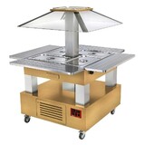 Diamond Eiland buffet - salad bar, gekoeld, gemotoriseerd koepel 4x gn 1 1-150 (licht eiken hout) Diamond Eiland buffet - salad bar, gekoeld, gemotoriseerd koepel 4x gn 1 1-150 (licht eiken hout)