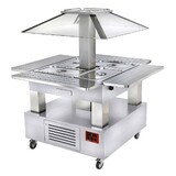 Diamond Eiland buffet - salad bar, gekoeld, gemotoriseerde koepel, 4x gn 1 1-150 (wit hout) Diamond Eiland buffet - salad bar, gekoeld, gemotoriseerde koepel, 4x gn 1 1-150 (wit hout)