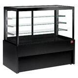 Diamond Panoramische uitstaltoonbank, verwarmd, 4 niveaus, zonder reserve - zwart