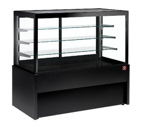 Diamond Panoramische uitstaltoonbank, verwarmd, 4 niveaus, zonder reserve - zwart Diamond Panoramische uitstaltoonbank, verwarmd, 4 niveaus, zonder reserve - zwart