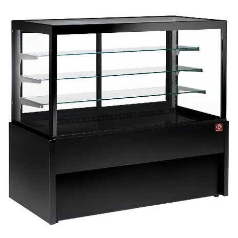 Diamond Panoramische uitstaltoonbank, verwarmd, 4 niveaus, zonder reserve - zwart | CB10HT-B9-P Diamond Panoramische uitstaltoonbank, verwarmd, 4 niveaus, zonder reserve - zwart | CB10HT-B9-P