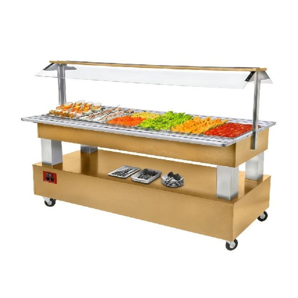 Diamond Buffet - salad bar, gekoeld, 6x gn 1 1-150 (licht eiken hout) | BSB/6N-D1-R2 Diamond Buffet - salad bar, gekoeld, 6x gn 1 1-150 (licht eiken hout) | BSB/6N-D1-R2
