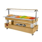 Diamond Buffet - salad bar, gekoeld, 6x gn 1 1-150 (licht eiken hout)