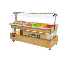 Diamond Buffet - salad bar, gekoeld, 6x gn 1 1-150 (licht eiken hout) Diamond Buffet - salad bar, gekoeld, 6x gn 1 1-150 (licht eiken hout)