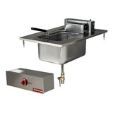 Diamond Elektrische friteuse 1 kuip van 10 liters, inbouw