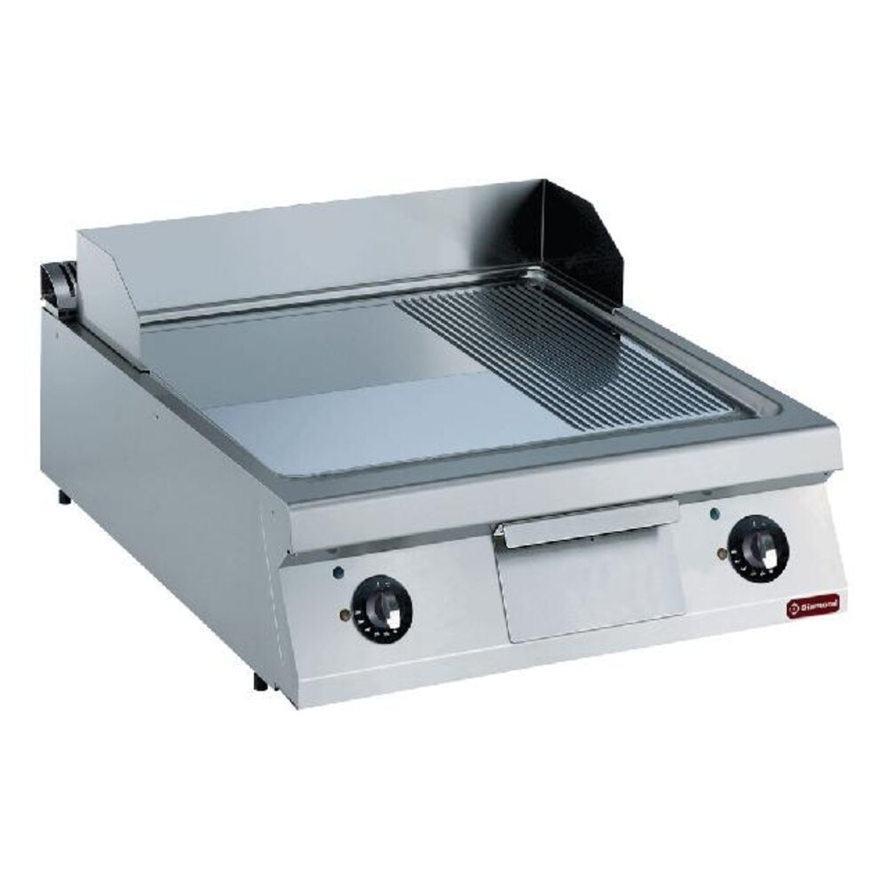 Diamond Elektrische bakplaat, 2 3 vlak en 1 3 geribd -top- | E22/PM8T-NE