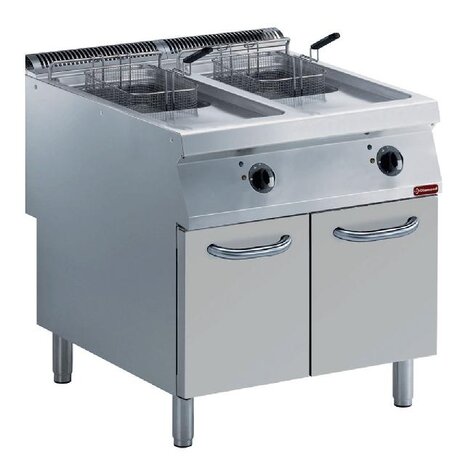 Diamond Elektrische friteuse 2 kuipen van 15 liter op meubel | E22/F30A8-230/3--N