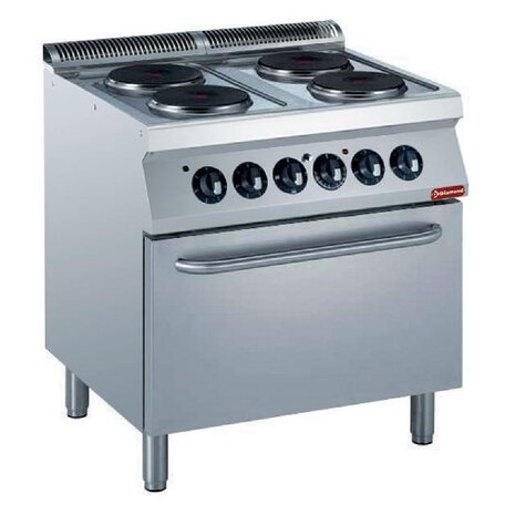 Diamond Elektrisch fornuis 4 platen met elektrische oven | E17/4PF8-230/3--N Diamond Elektrisch fornuis 4 platen met elektrische oven | E17/4PF8-230/3--N