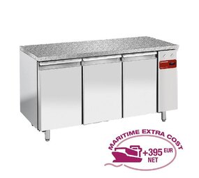 Diamond Koeltafel, gevent., 3 deuren en 600x400 - top in graniet (zonder groep) Diamond Koeltafel, gevent., 3 deuren en 600x400 - top in graniet (zonder groep)
