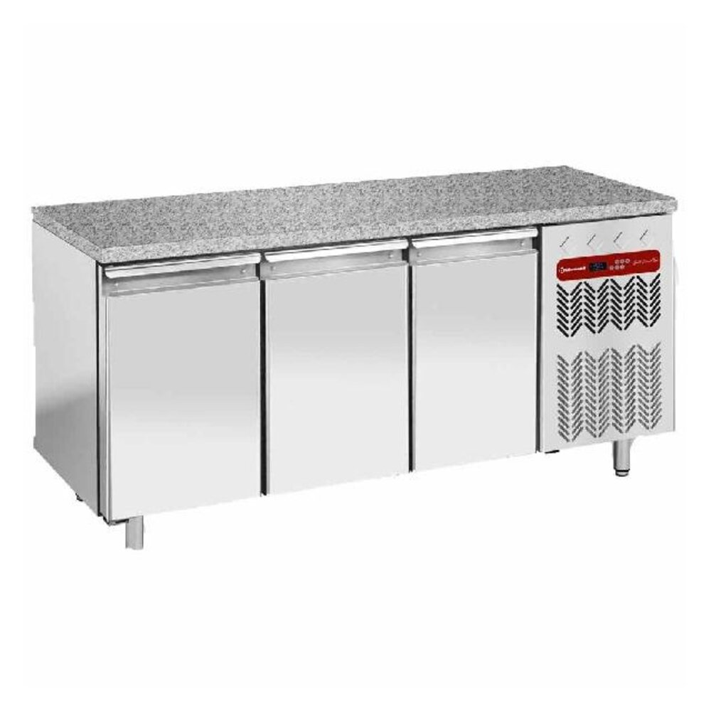 Diamond Diepvriestafel, geventileerd, 3 deuren en 600x400 - top in graniet | TP3B/HG-R2