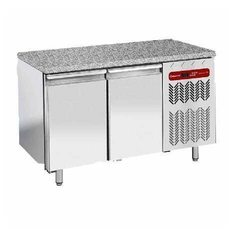 Diamond Diepvriestafel, geventileerd, 2 deuren en 600x400 - top in graniet | TP2B/HG-R2 Diamond Diepvriestafel, geventileerd, 2 deuren en 600x400 - top in graniet | TP2B/HG-R2