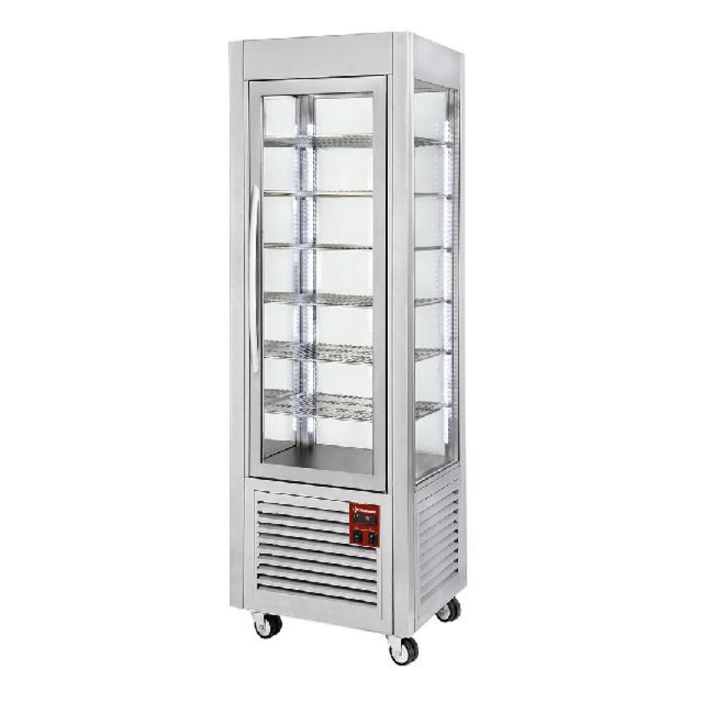 Diamond Panoramische vitrine, 5 niveaus, 360 lt, rvs. | SNE/SB-A5-R2