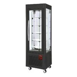 Diamond Panoramische vitrine, 5 draaiende plateaus, 360 lt, zwart