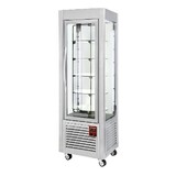 Diamond Panoramische vitrine, 5 draaiende plateaus, 360 lt, rvs. Diamond Panoramische vitrine, 5 draaiende plateaus, 360 lt, rvs.