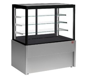 Diamond Panoramische uitstaltoonbank, neutraal, 4 niveaus, zonder reserve - grijs